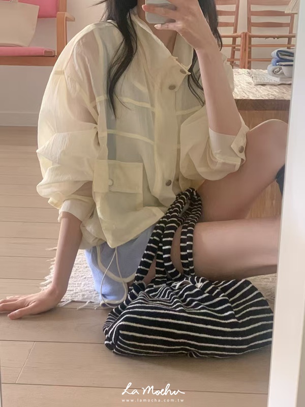 輕薄立領下擺抽繩防曬外套